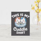 Cute Unicorn Couple Snuggle This Is My Cuddle  カード (黄色い花)