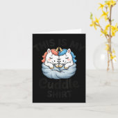 Cute Unicorn Couple Snuggle This Is My Cuddle  カード (黄色い花)