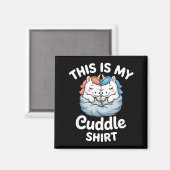 Cute Unicorn Couple Snuggle This Is My Cuddle  マグネット (正面/裏面)