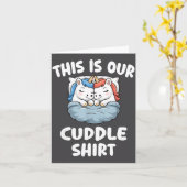 Cute Unicorn Couple This Is Our Cuddle  カード (黄色い花)