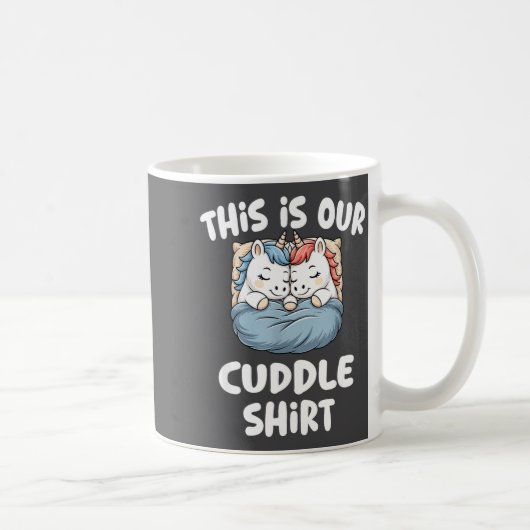 Cute Unicorn Couple This Is Our Cuddle  コーヒーマグカップ (右)