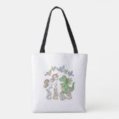 Cute Unicorn & Dragon Tote Bag for Kids トートバッグ (裏面)