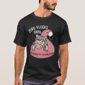 Cute Unicorn Flamingo Zero Flocks Given Saying Tシャツ (正面)