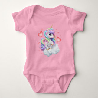 Cute unicorn : For Baby Girls ベビーボディスーツ