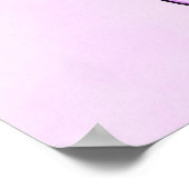 Cute Unicorn in Heart Shaped Glasses Birthday ポスター (角)