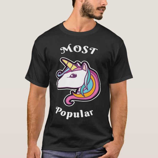 Cute unicorn most popular tシャツ (正面)