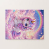 Cute Unicorn on a Cotton Candy Cloud Jigsaw Puzzle ジグソーパズル (横)