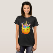 Cute Unicorn Pumpkin Halloween Thanksgiving Tシャツ (正面フル)