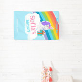 Cute Unicorn Rainbow Birthday Welcome Banner 横断幕 (インサイチュ)