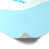 Cute Unicorn Rainbow Favors Birthday Poster ポスター (角)