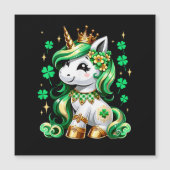 Cute Unicorn Shamrock St Patricks Day  (正面)