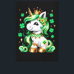 Cute Unicorn Shamrock St Patricks Day キャンバスプリント<br><div class="desc">Cute Unicorn Shamrock St Patricks Day</div>