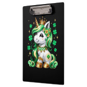 Cute Unicorn Shamrock St Patricks Day  クリップボード (左)