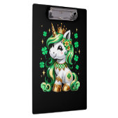 Cute Unicorn Shamrock St Patricks Day  クリップボード (右)