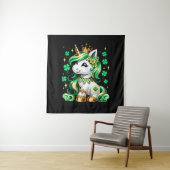 Cute Unicorn Shamrock St Patricks Day タペストリー (インサイチュ)