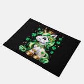Cute Unicorn Shamrock St Patricks Day ドアマット (アングル)