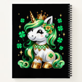 Cute Unicorn Shamrock St Patricks Day  ノートブック (裏面)