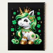 Cute Unicorn Shamrock St Patricks Day  プランナー手帳 (裏面)