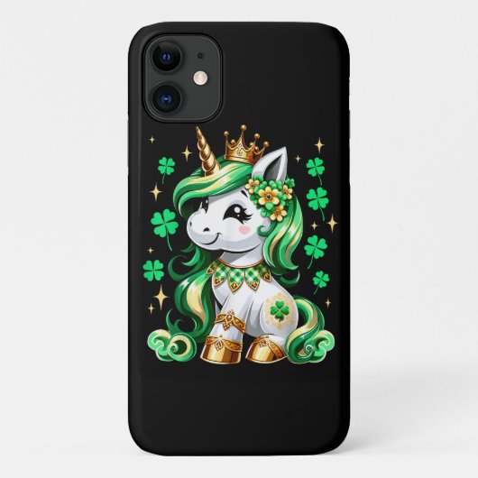 Cute Unicorn Shamrock St Patricks Day  Case-Mate iPhoneケース (裏面)