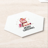 Cute Unicorn Starry Night (4) ペーパーコースター (アングル)