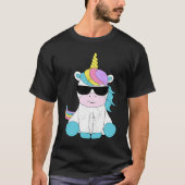 Cute Unicorn Sunglasses Magical Unicorns Fantasy M Tシャツ (正面)