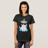 Cute Unicorn Sunglasses Magical Unicorns Fantasy M Tシャツ (正面フル)