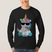 Cute Unicorn Sunglasses Unicorns Magical Creature  Tシャツ (正面)