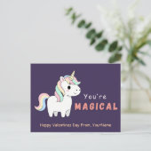 Cute Unicorn Valentine Pun Card – You’re Magical シーズンポストカード (スタンド正面)