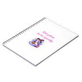 Cute Unicorn Witch Illustration – "Too Glam to Be ノートブック (左側)