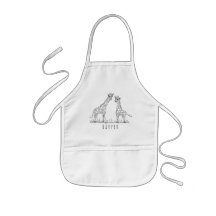 Cute Unisex Doodle Giraffes Safari with Name