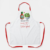 Cute Valentine Apron Funny Food Quotes Custom Name エプロン (正面)