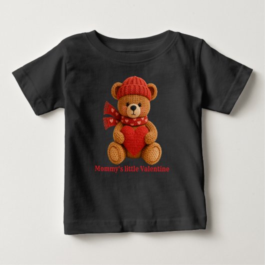 cute valentine bear baby T-Shirt ベビーTシャツ (正面)