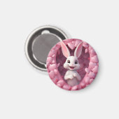 Cute Valentine Bunny Magnet マグネット (正面/裏面)