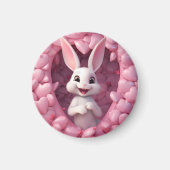 Cute Valentine Bunny Magnet マグネット (正面)