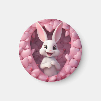 Cute Valentine Bunny Magnet マグネット