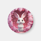 Cute Valentine Bunny Magnet  マグネット (正面)