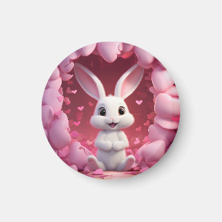 Cute Valentine Bunny Magnet  マグネット