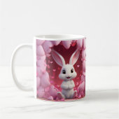 Cute Valentine Bunny Mug | Valentine's Day Mug コーヒーマグカップ (左)