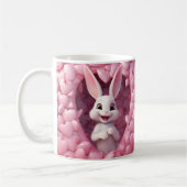 Cute Valentine Bunny Mug  | Valentine's Day Mug コーヒーマグカップ (左)