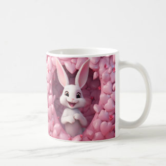 Cute Valentine Bunny Mug  | Valentine's Day Mug コーヒーマグカップ