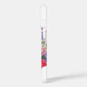 Cute Valentine Cocoa Mugs with Flowers & Hearts Case-Mate iPhoneケース (裏面 / 左)