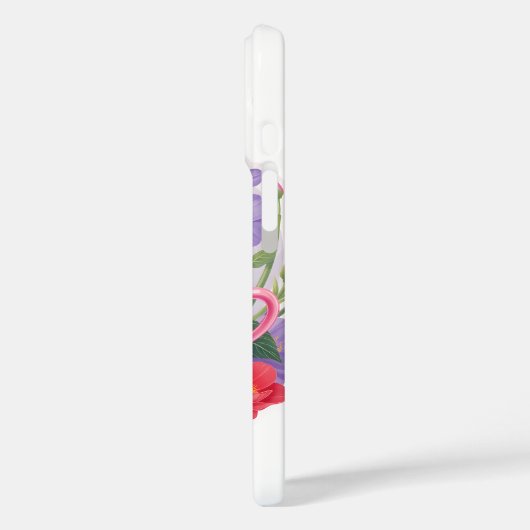 Cute Valentine Cocoa Mugs with Flowers & Hearts Case-Mate iPhoneケース (裏面 / 左)