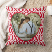 Cute Valentine Day XOXO Photo Red And Pink クッション (ブランケット)
