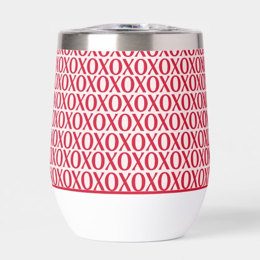 Cute Valentine Day XOXO Red And Pink (正面)