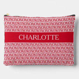 Cute Valentine Day XOXO Red And Pink アクセサリーポーチ