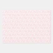 Cute Valentine Day XOXO Red And Pink ラッピングペーパーシート (正面3)