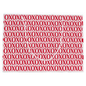 Cute Valentine Day XOXO Red And Pink ラージペーパーバッグ (裏面)