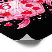 Cute Valentine Dice 6 7 Plush Hearts Nk Aesthetic  ポスター (角)