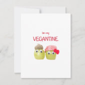 Cute Valentine for Vegan, Funny Fruits for Teacher ノートカード (正面)
