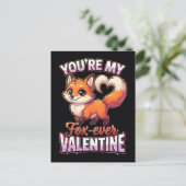 Cute Valentine Fox – You’re My Fox-Ever Valentine ポストカード (スタンド正面)
